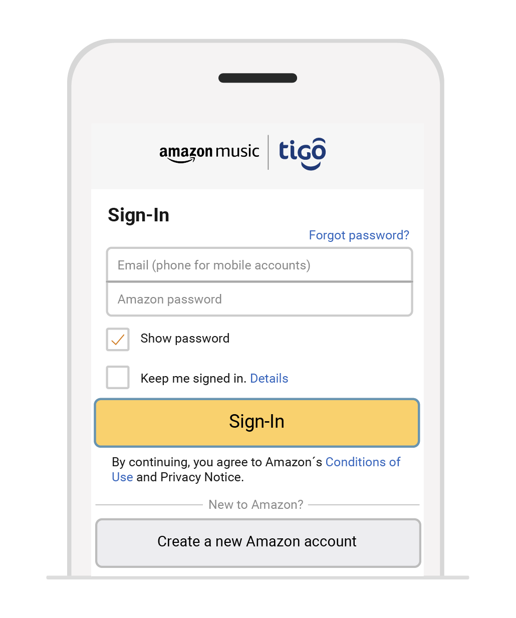 aw-Activar Amazon Music Tigo Paso 4 Crear cuenta
