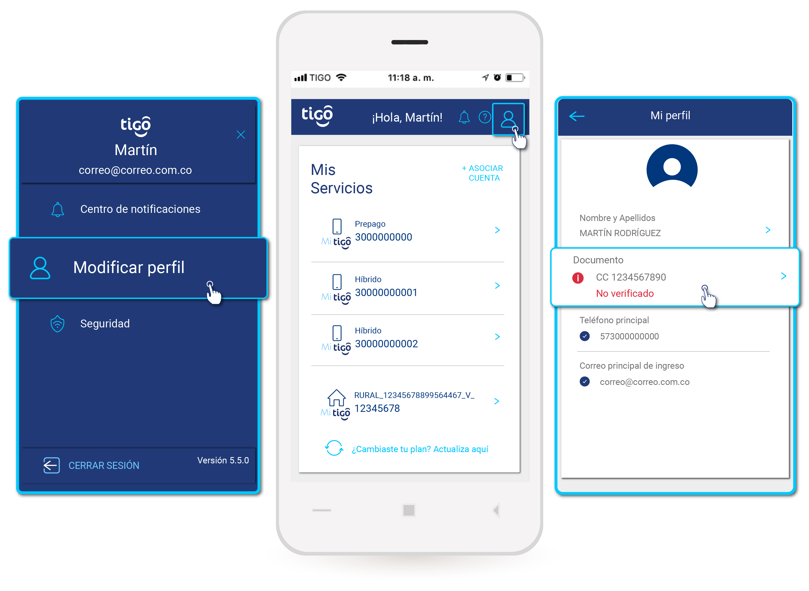 aw-modificar perfil tigo app colombia