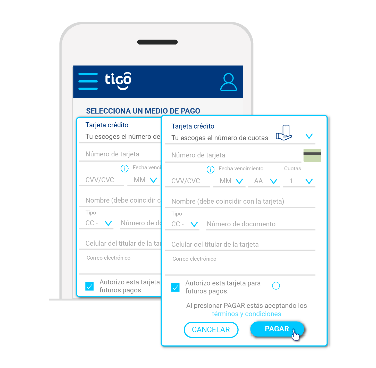 aw-Recargar Tigo Online Paso 3 Datos personales