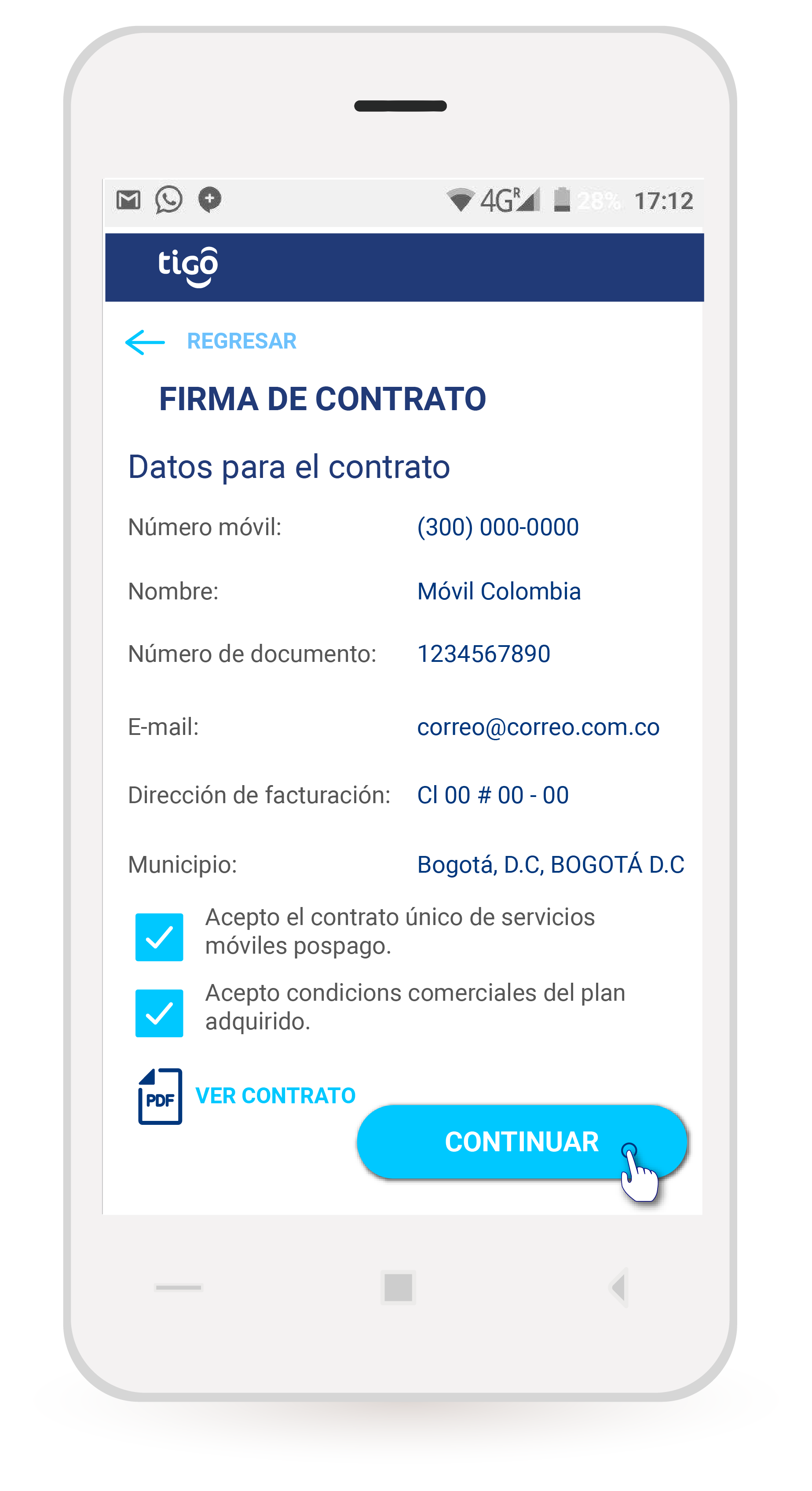 aw-Firma personal para activar sim tigo