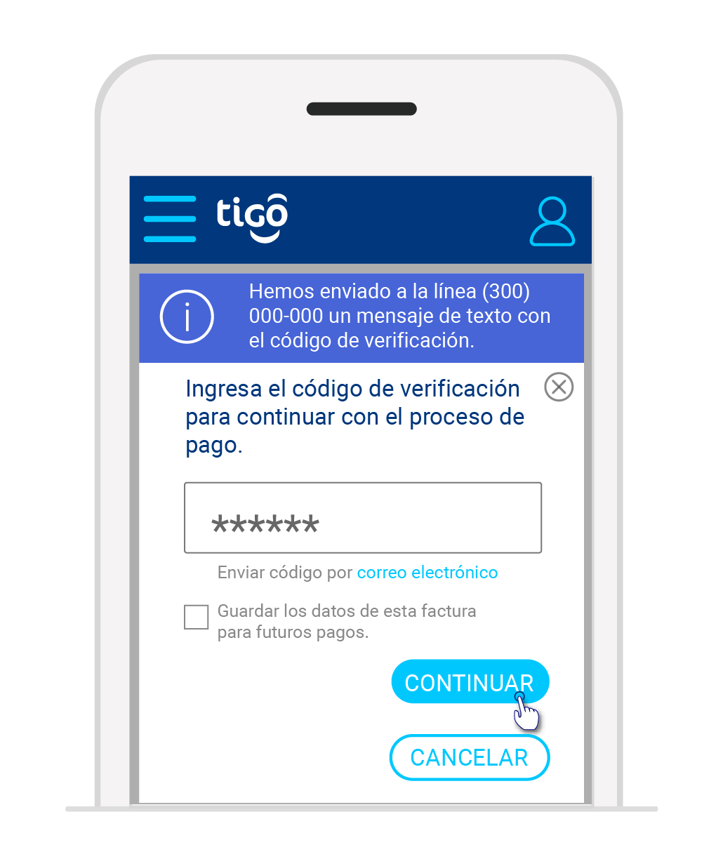 aw-Recargar Tigo con Nequi Paso 5 Codigo de verificacion 