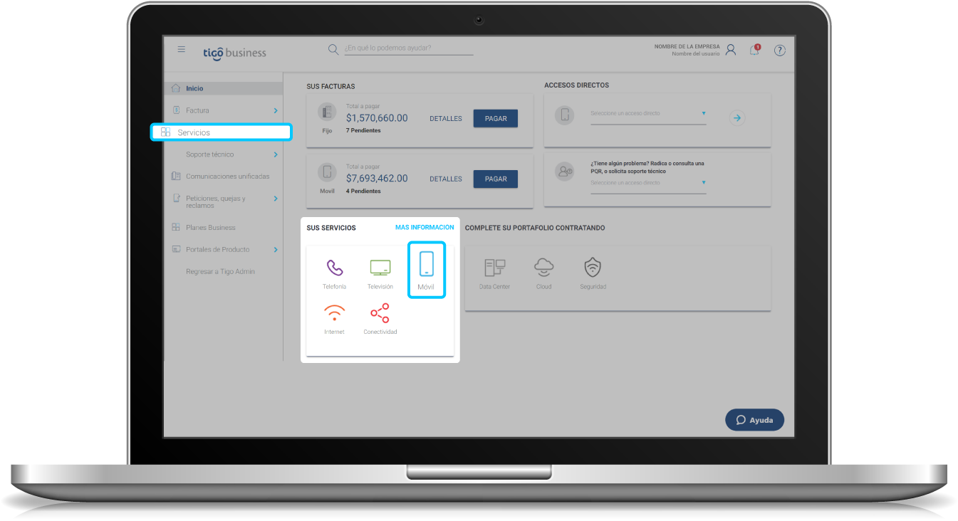 aw-consultar detalle consumos moviles tigo empresas