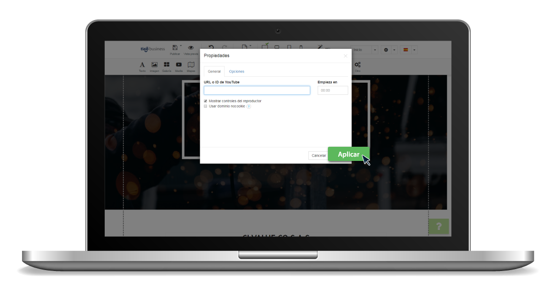aw-Como agregar videos a una web Tigo Business Paso 5 Aplicar Cambios