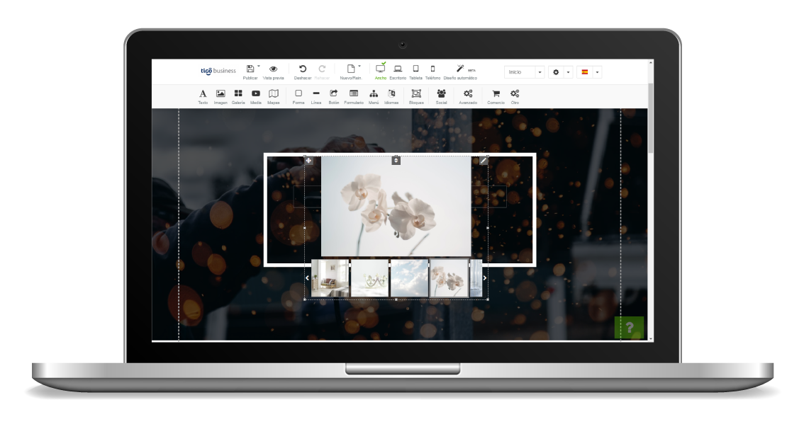 aw-Como agregar una galeria de imagenes Tigo Business Paso 5 ubicar