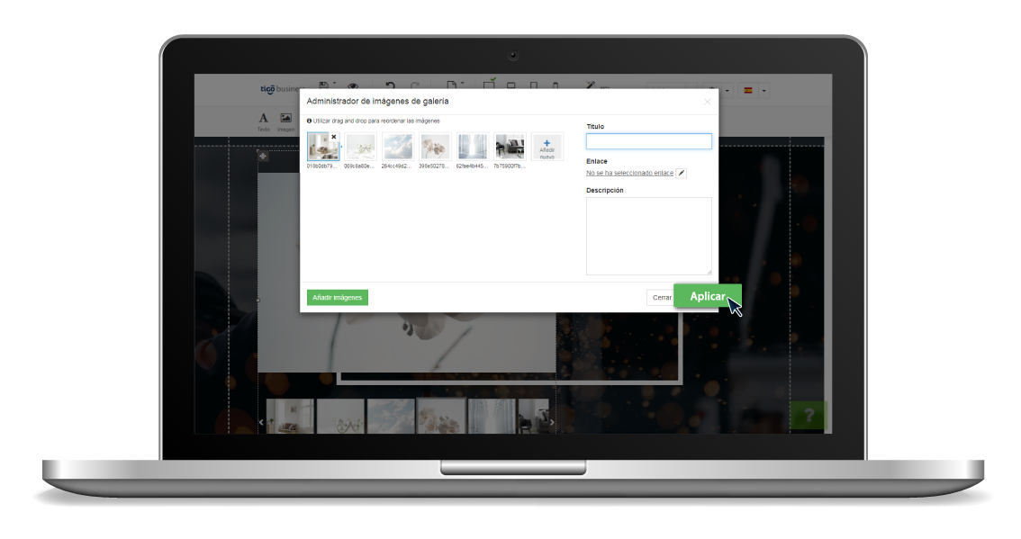 aw-Como agregar una galeria de imagenes Tigo Business Paso 5 Aplicar
