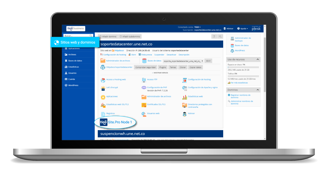 aw-Como agregar imagenes a mi web Tigo Business Paso 2 Site Pro Node 1