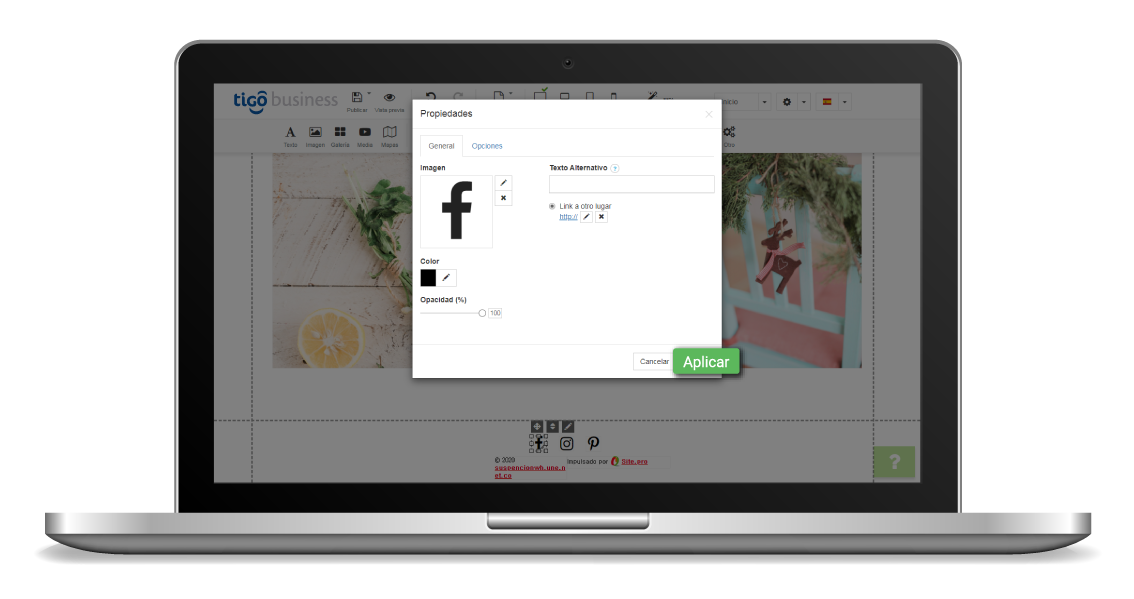 aw-Agregar Redes Sociales Empresariales Tigo Business Paso 5 Aplicar