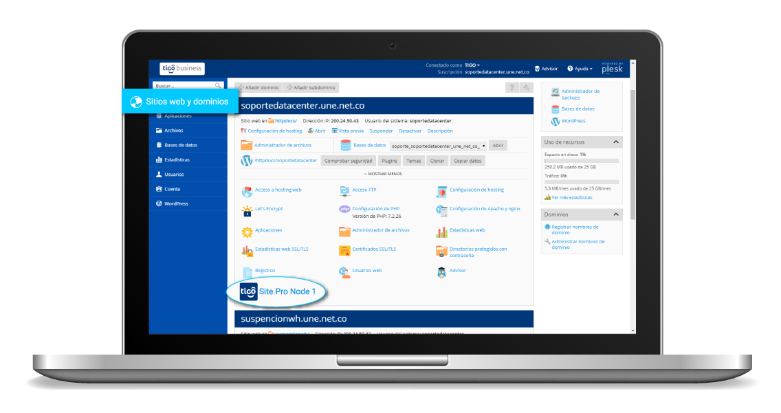 aw-Como administrar su pagina Tigo Business Paso 2 Site Pro Node 1