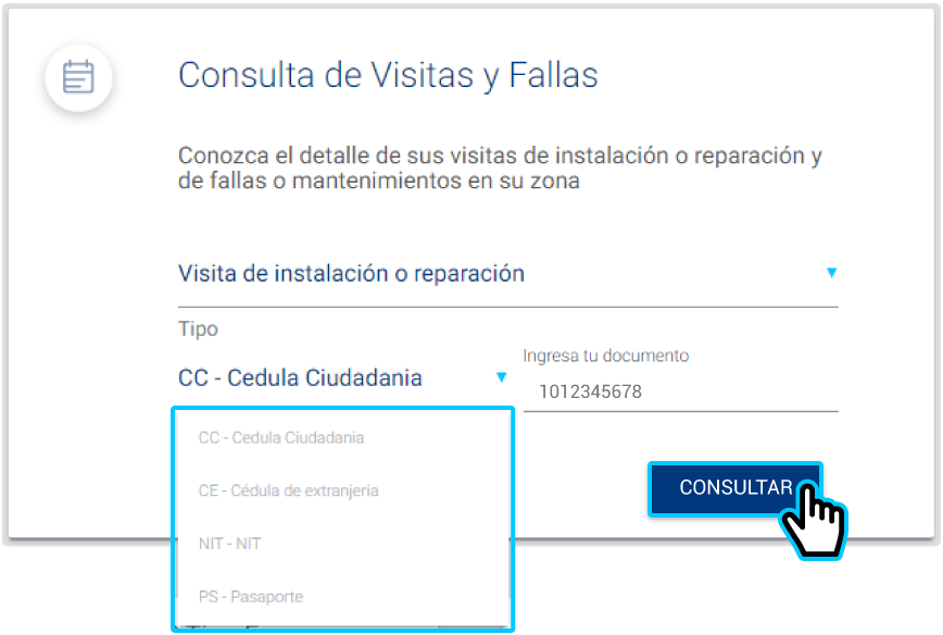 aw-Tipo de documento en Mi Cuenta Empresas