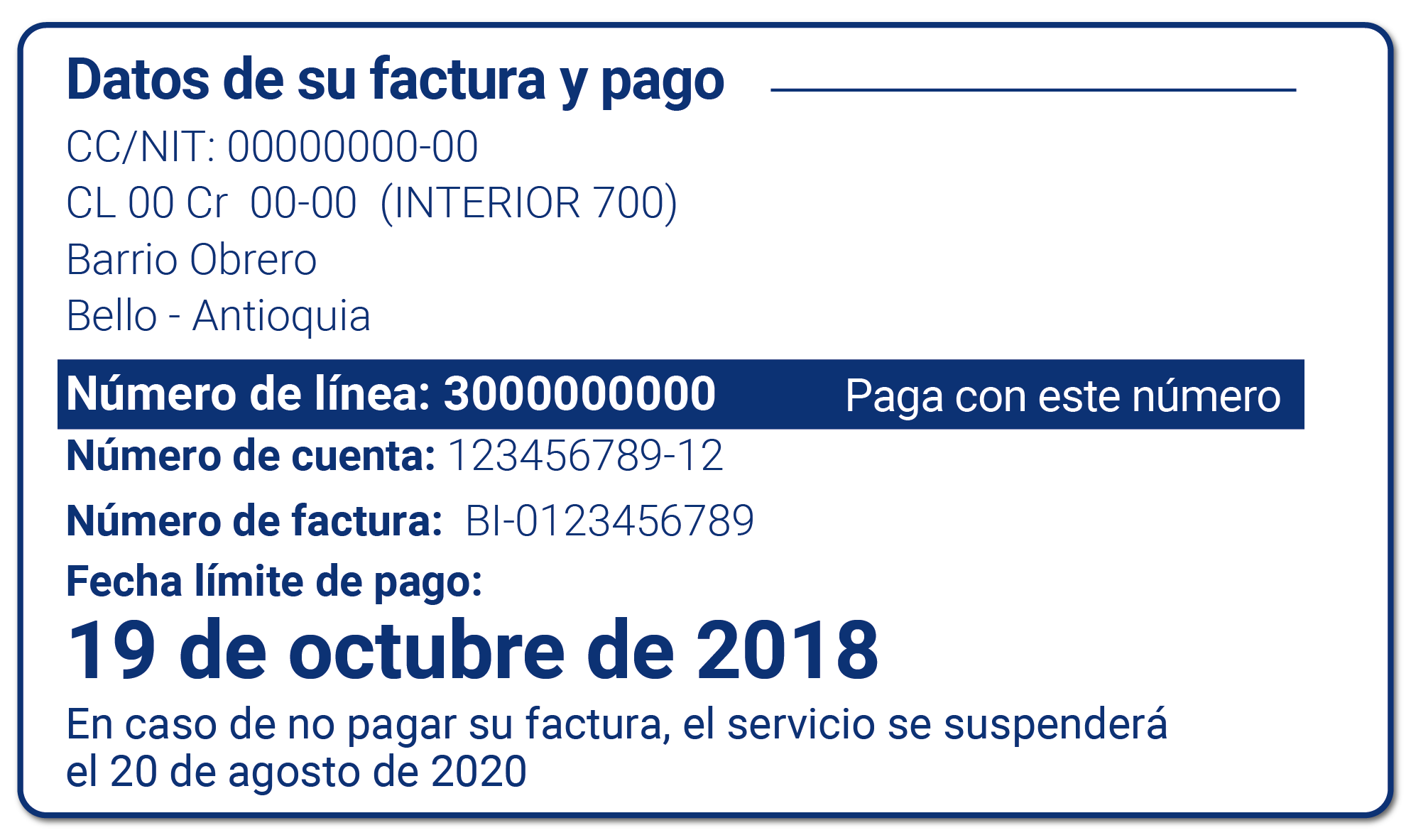 aw-datos de envio factura tigo para empresas
