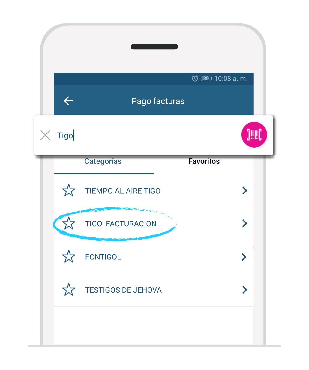 aw-Pagar factura Tigo sin cuenta bancaria o tarjeta de credito opcion 3 Movii Paso 3 convenio UNE