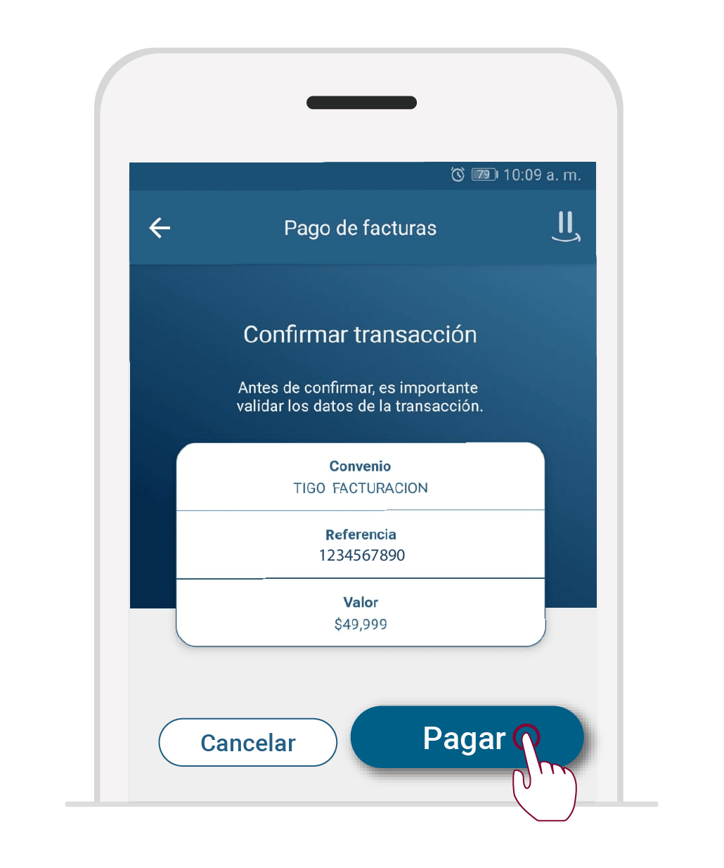 aw-Pagar factura Tigo sin cuenta bancaria o tarjeta de credito opcion 3 Movii Paso 6 pagar