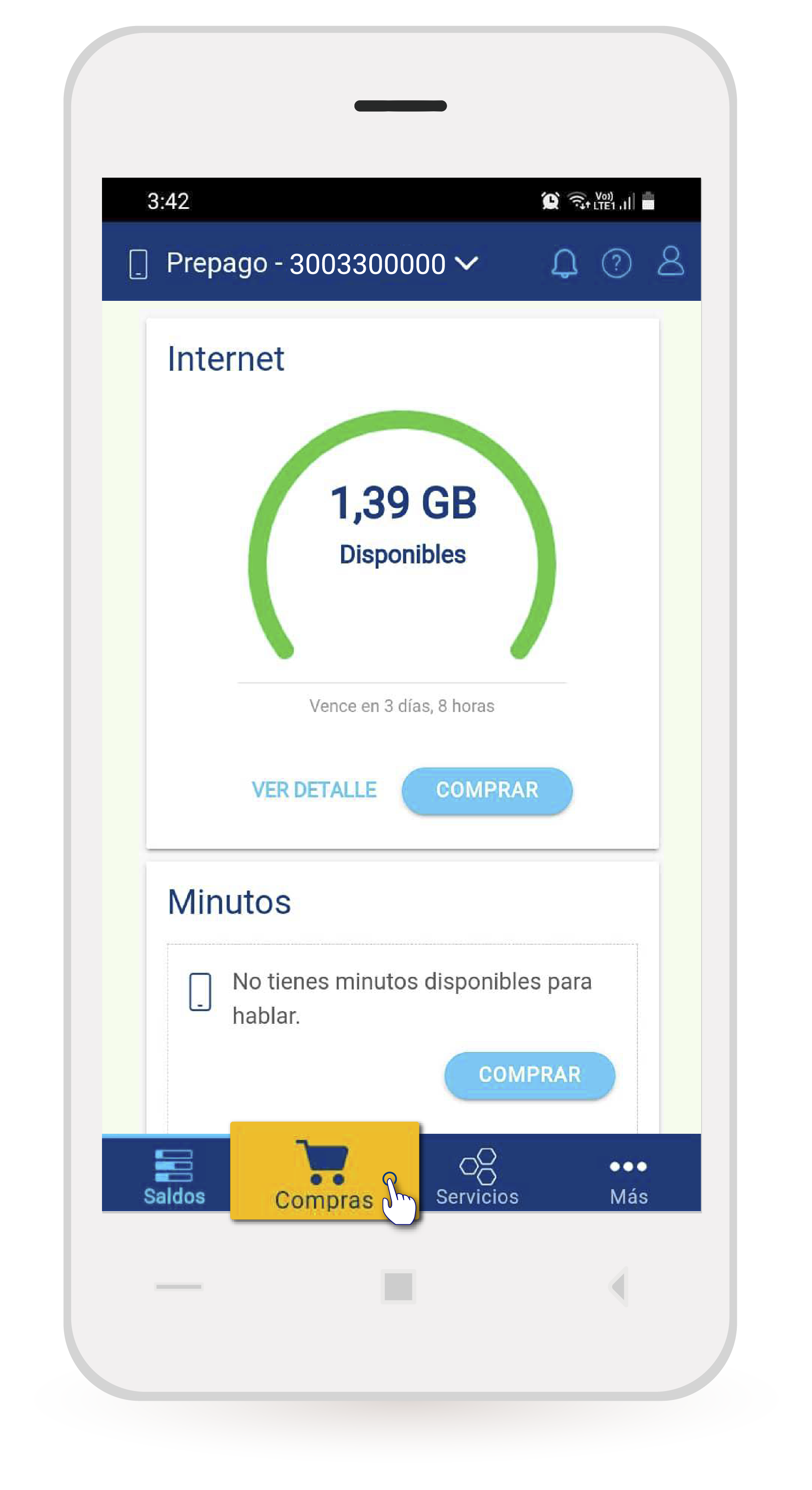 aw-comprar paquetes en mi tigo app