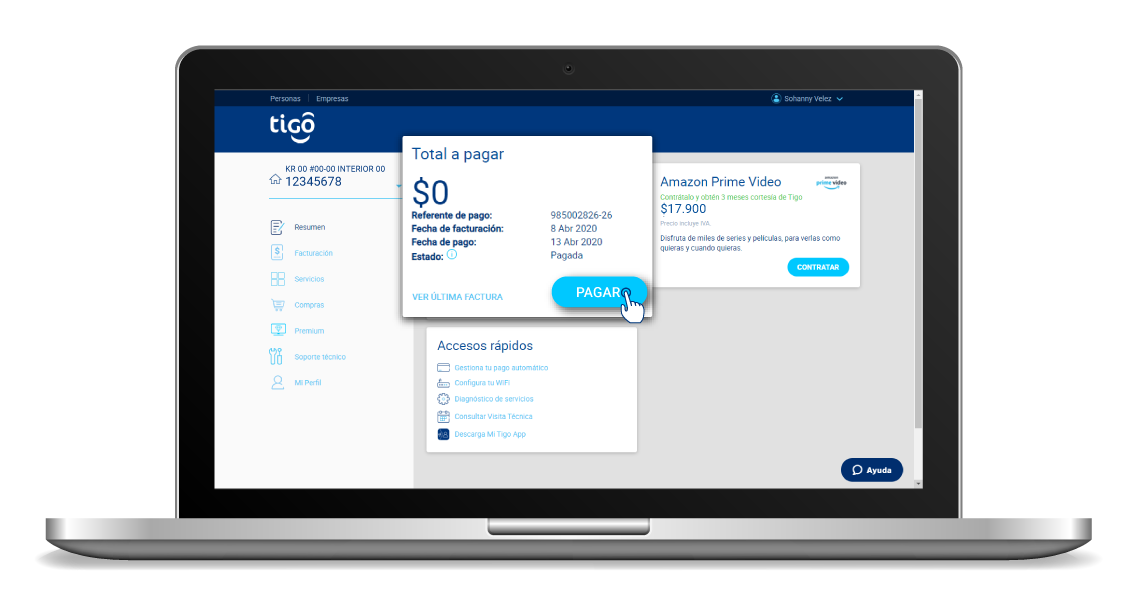 aw-Pagar Factura Tigo con Bancolombia paso 1 portal Mi Tigo boton pagar