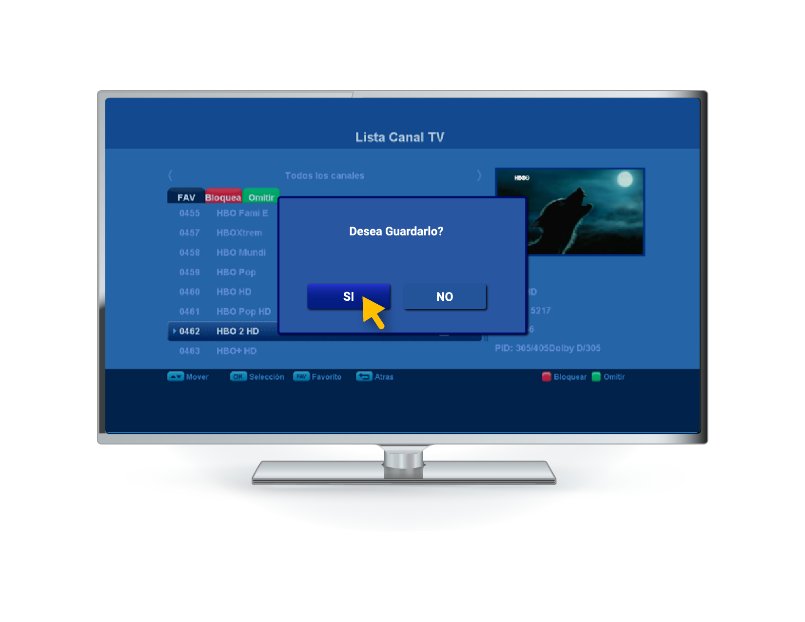 aw-guardado de configuracion decodificador kaon