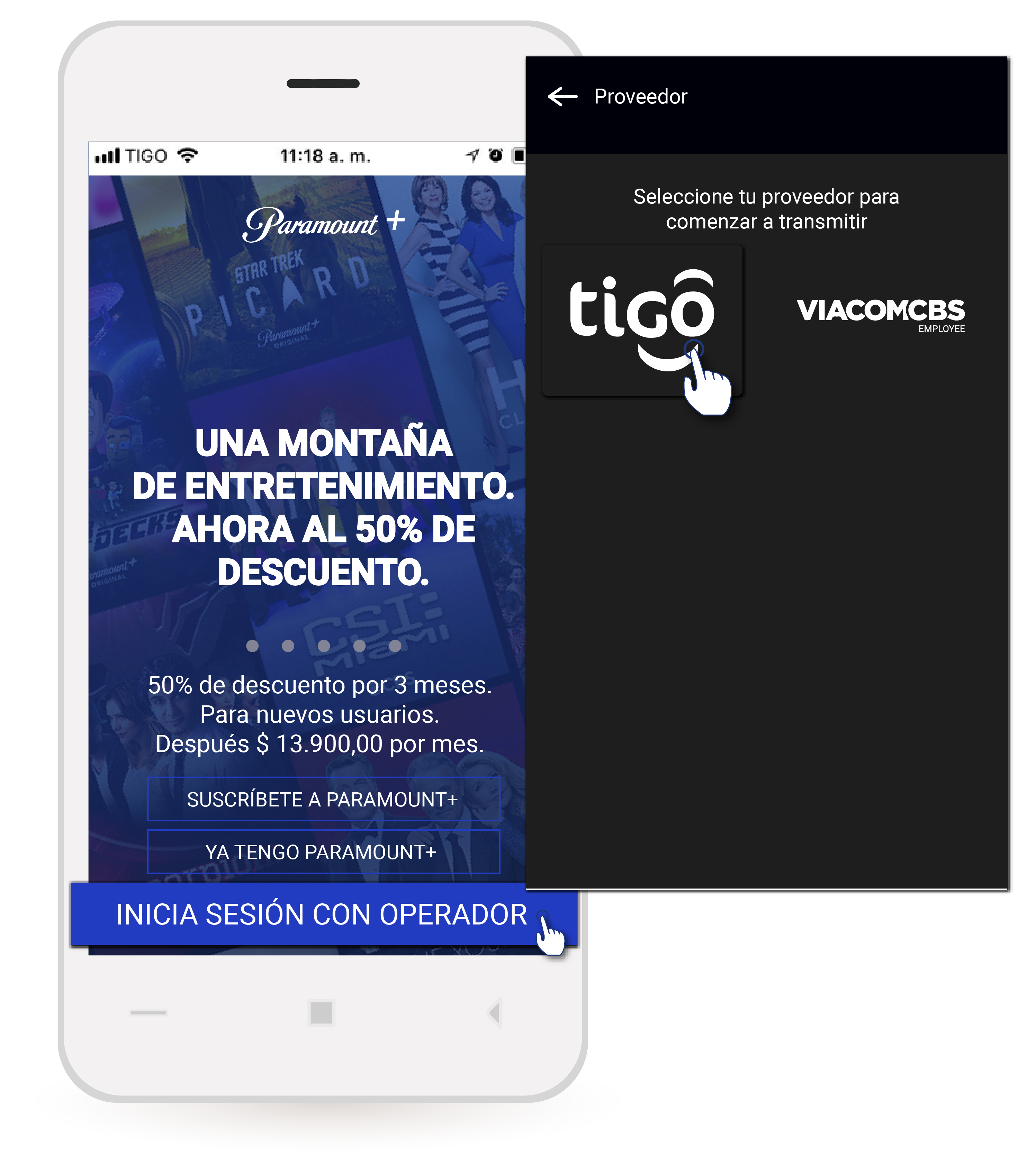 aw-iniciar sesion con operador en paramount app con tigo