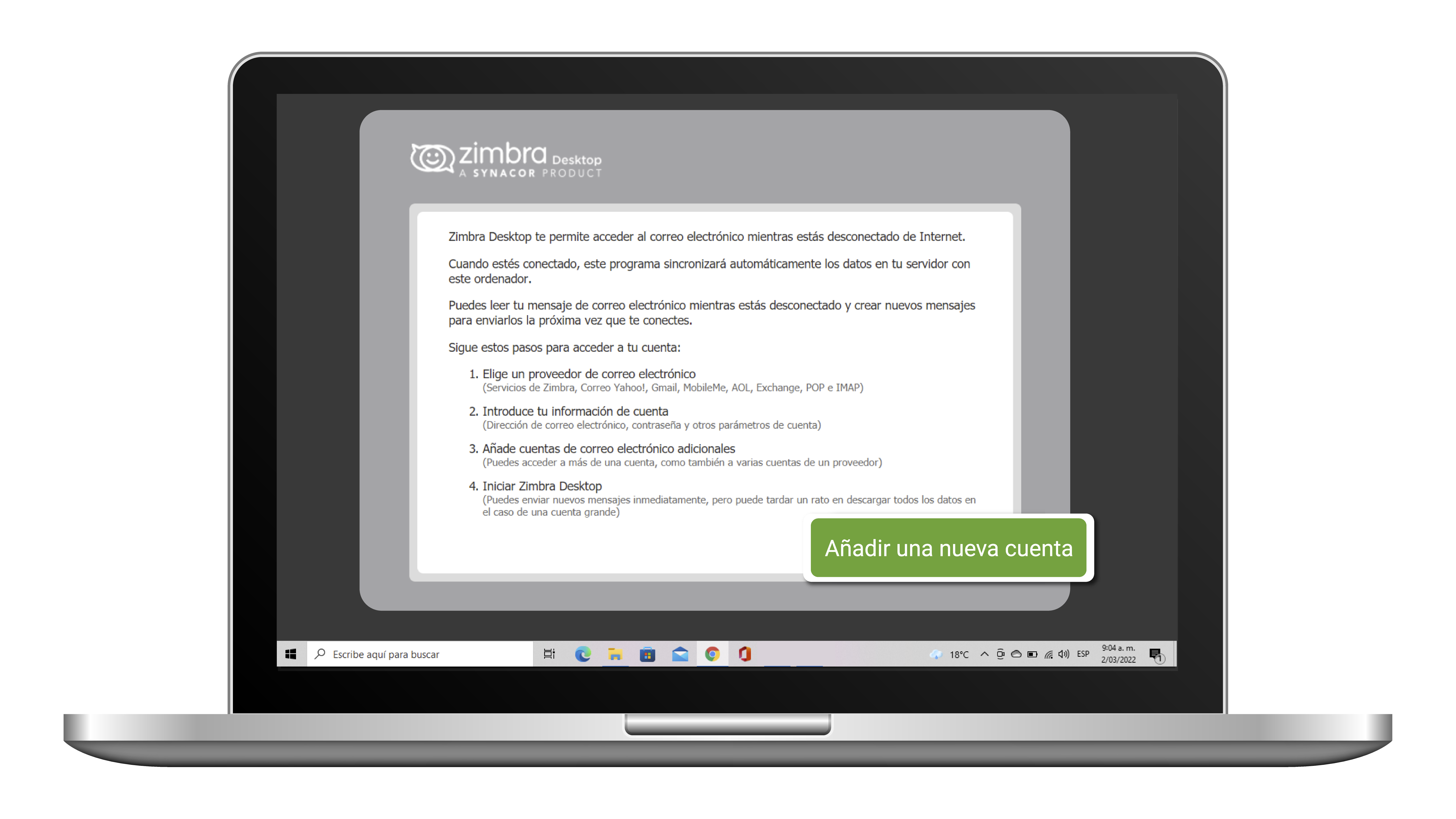 aw-correo remoto une zimbra