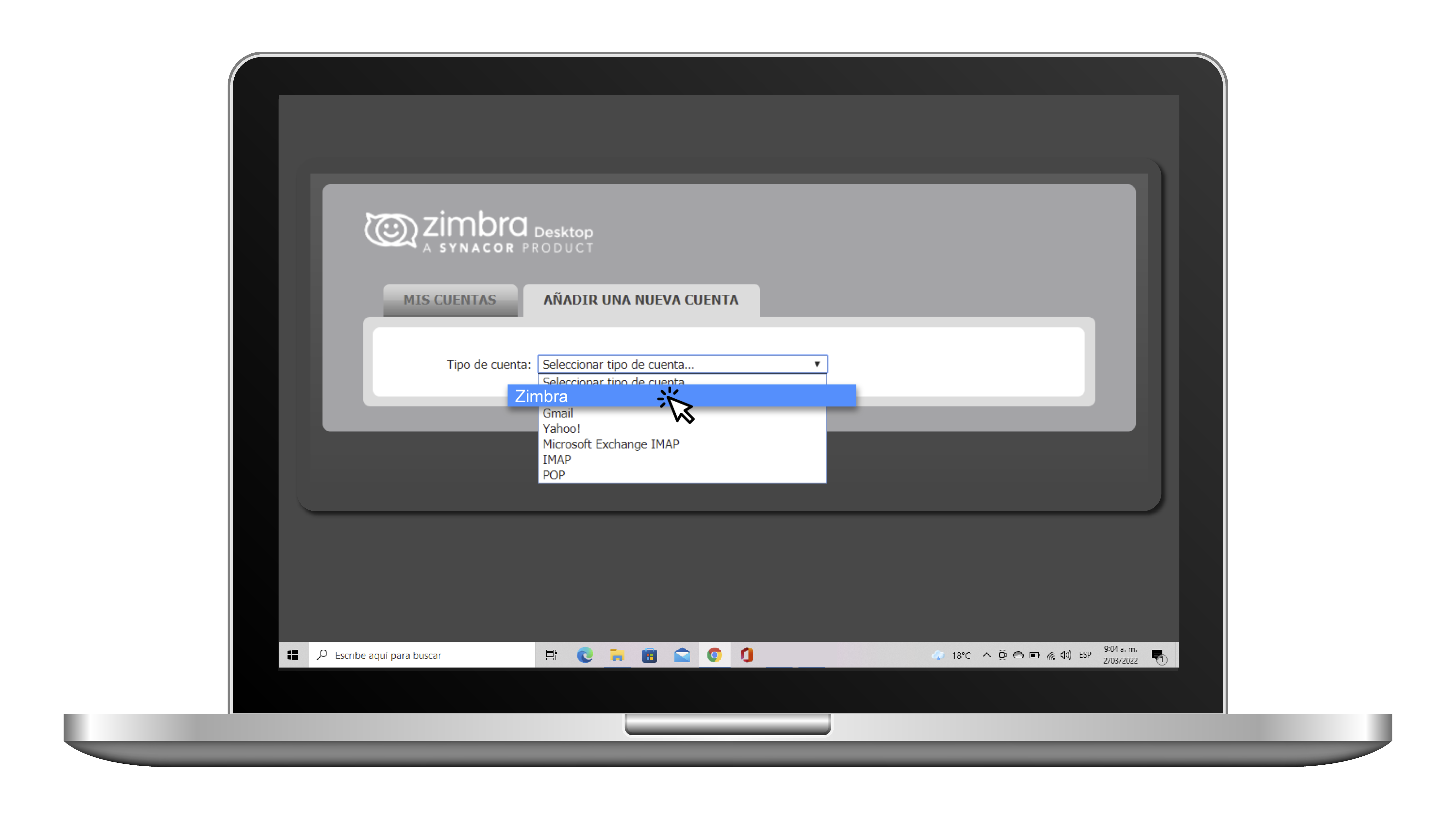 aw-correo une zimbra