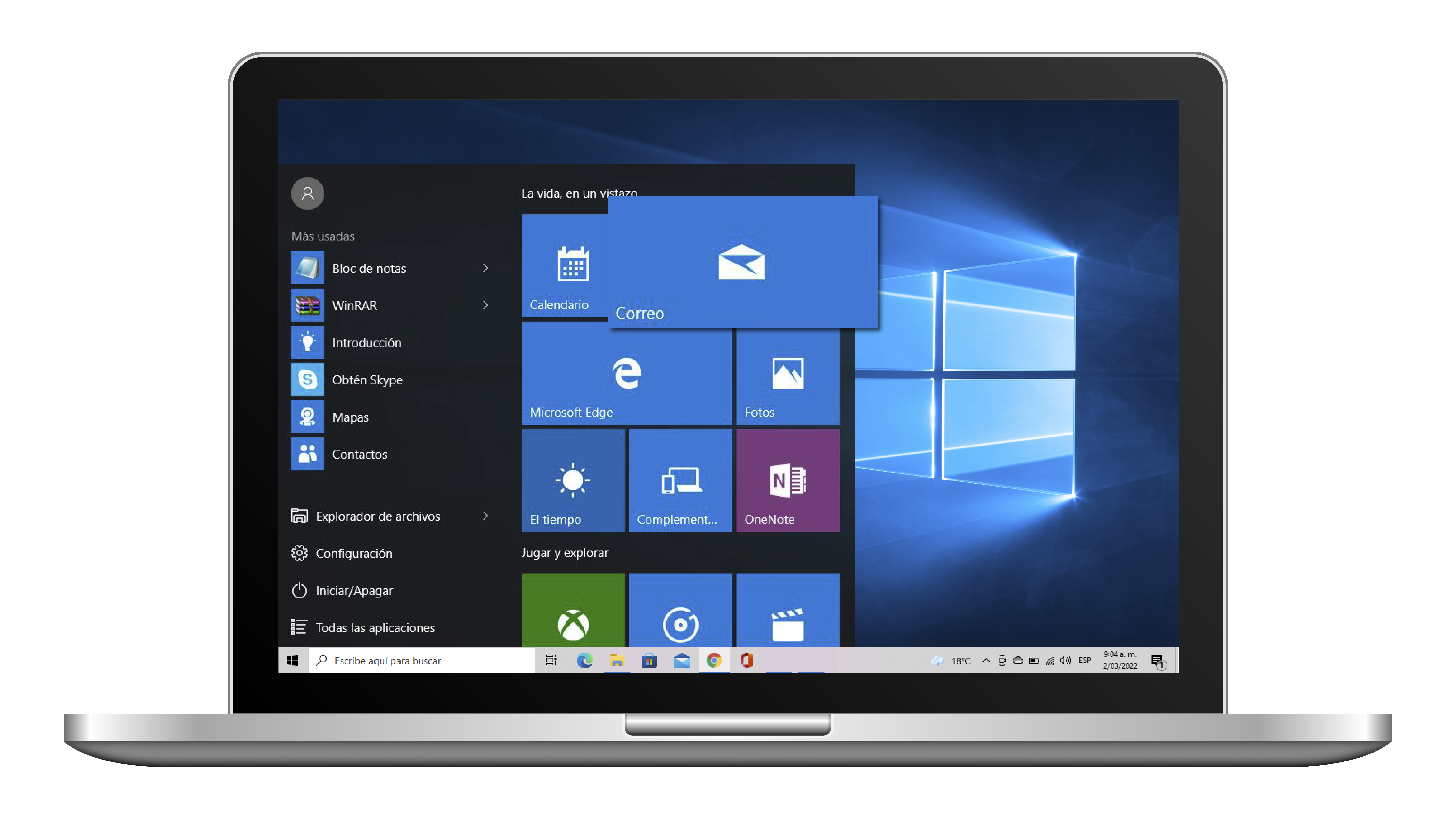 aw-Inicio Windows Correo TigoUne