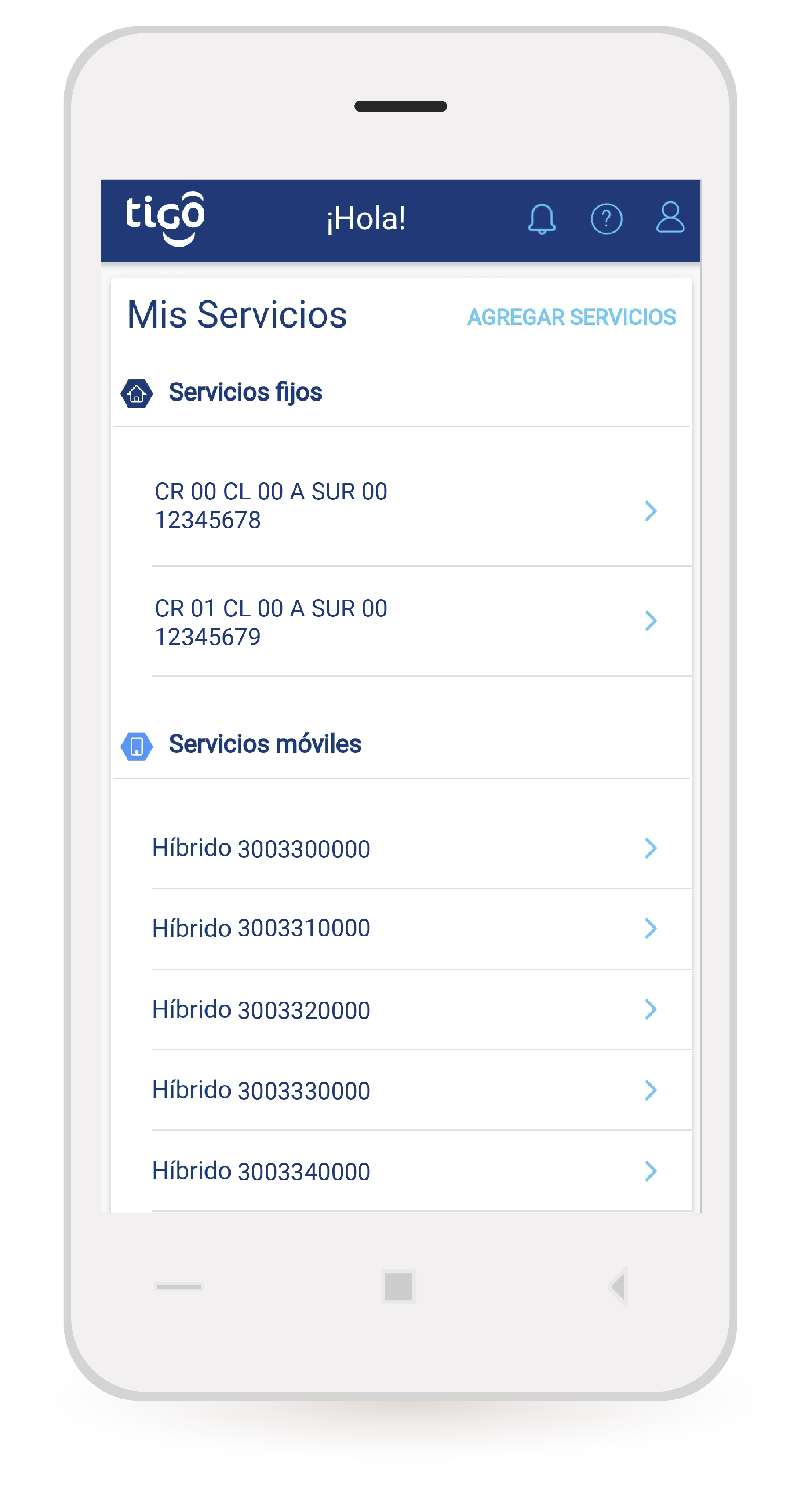 aw-Control consumos tigo movil