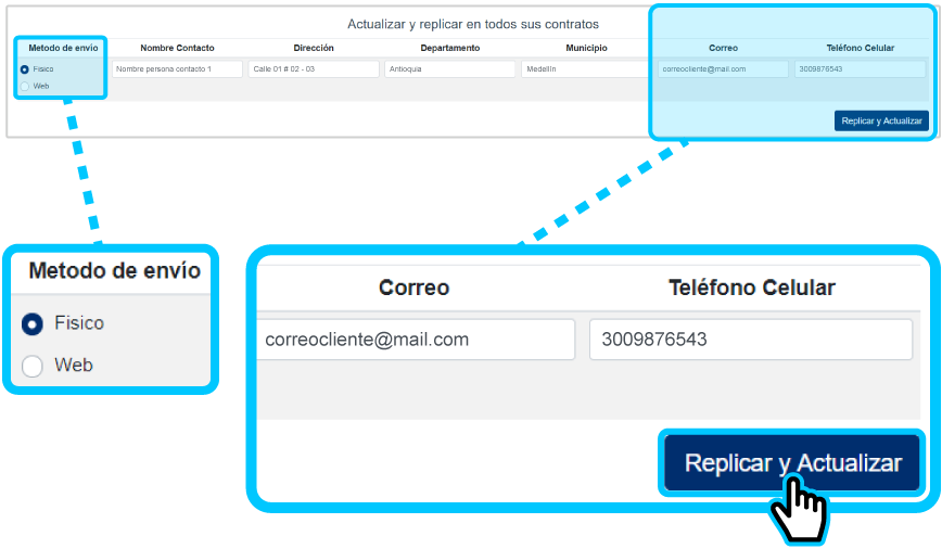 aw-actualizar entrega de factura Tigo
