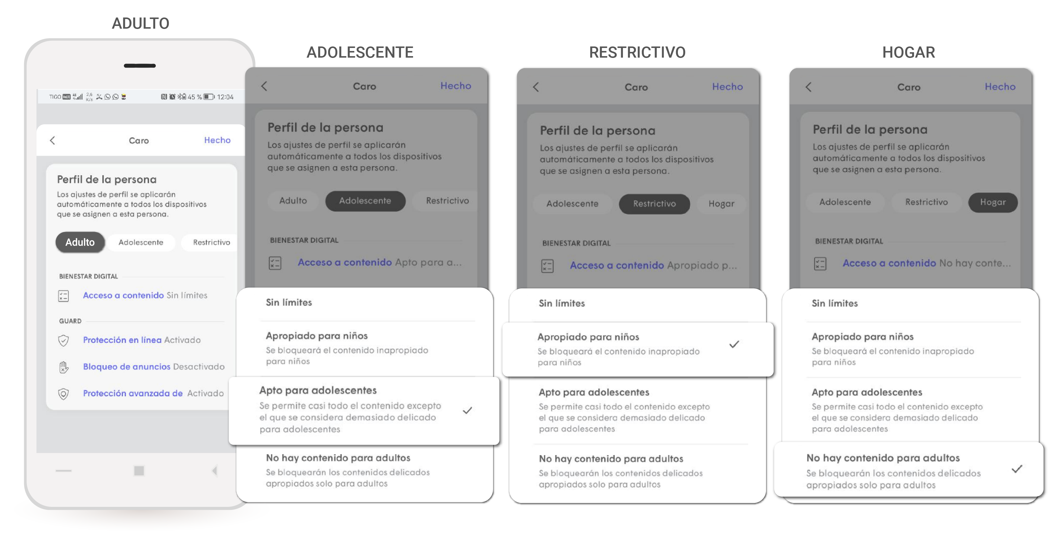 aw-opciones de perfil tigo aplicativo wifi