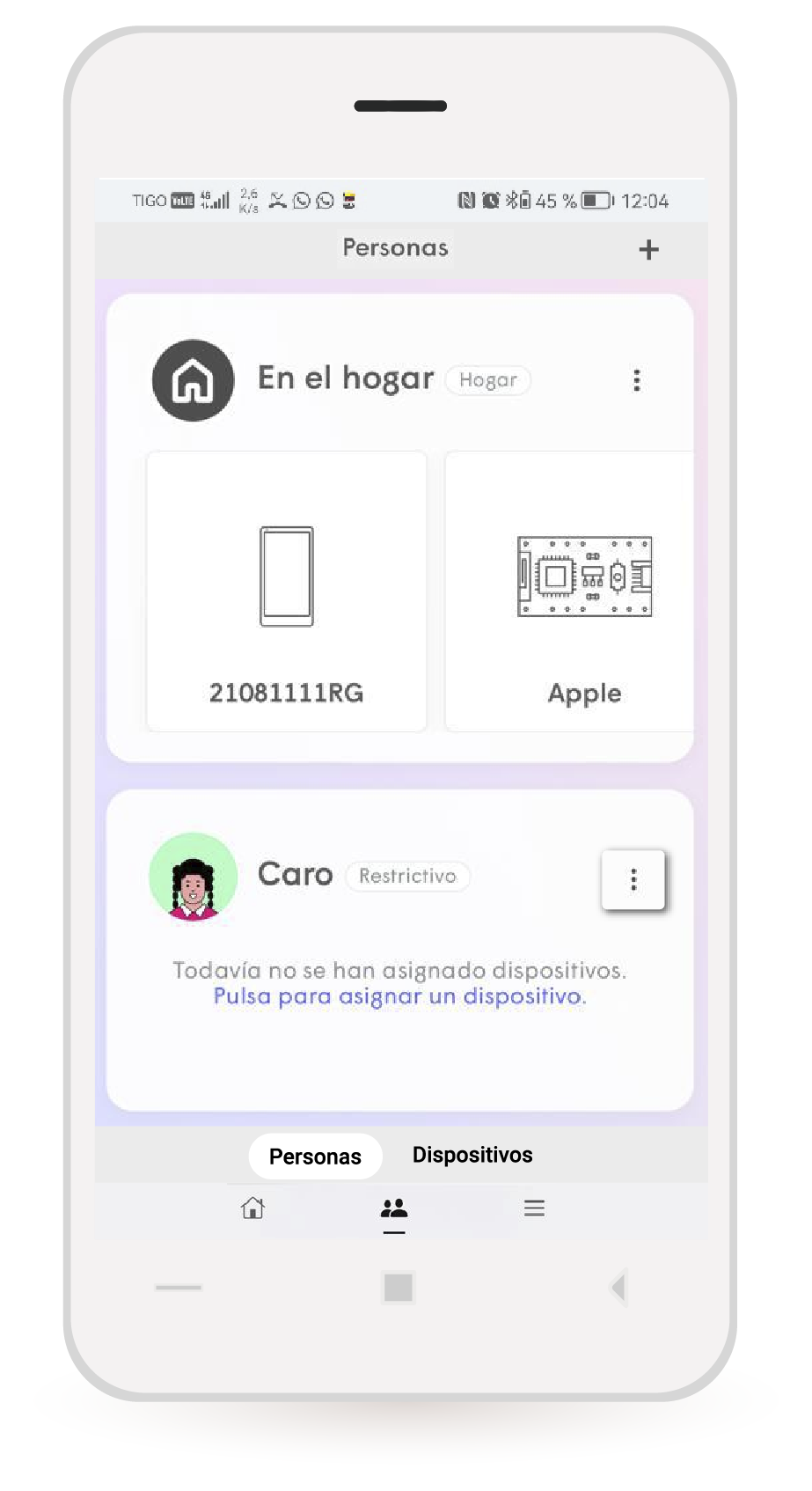aw-configuracion del perfil tigo app wifi