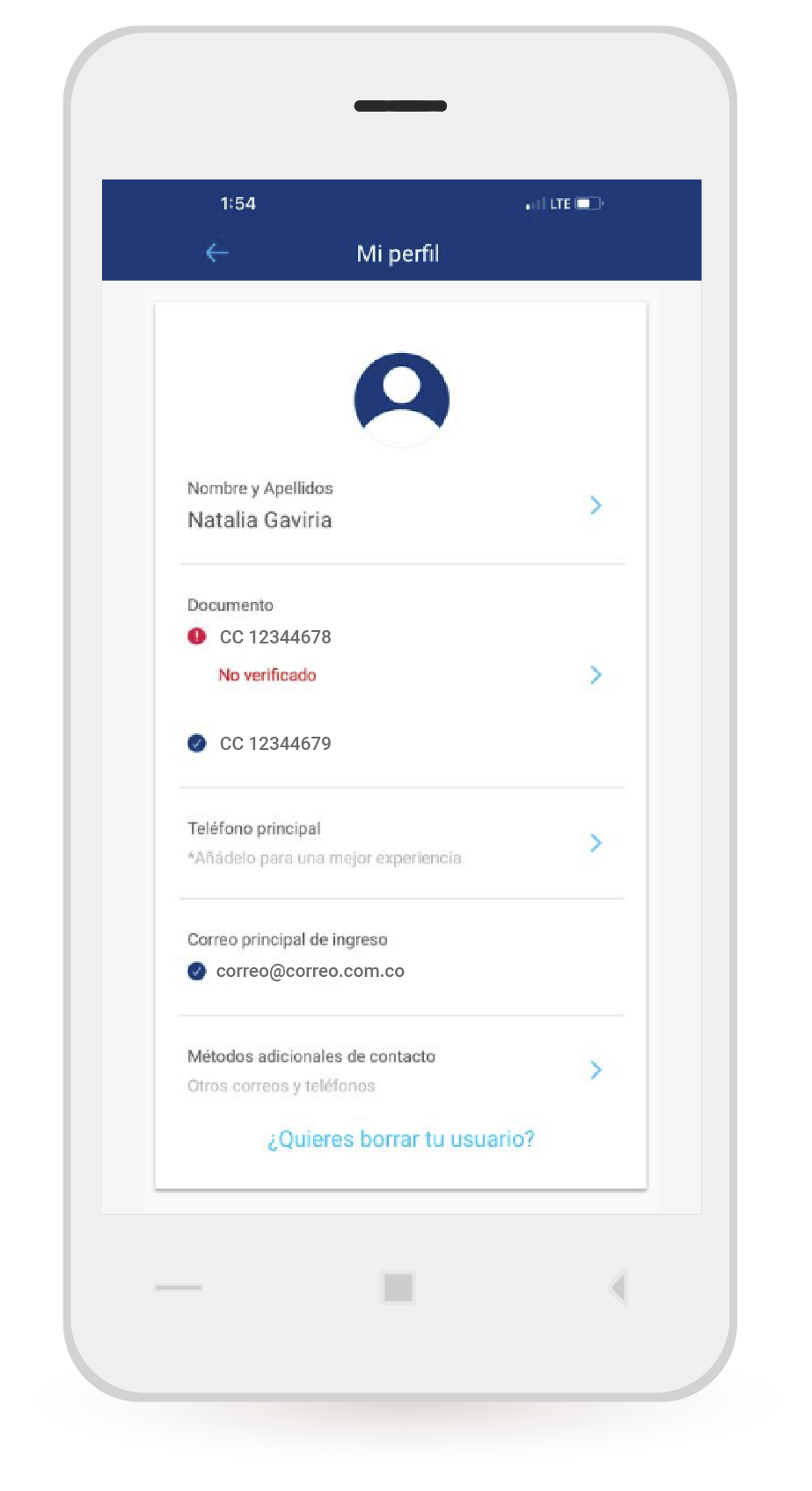 aw-documento no verificado tigo app