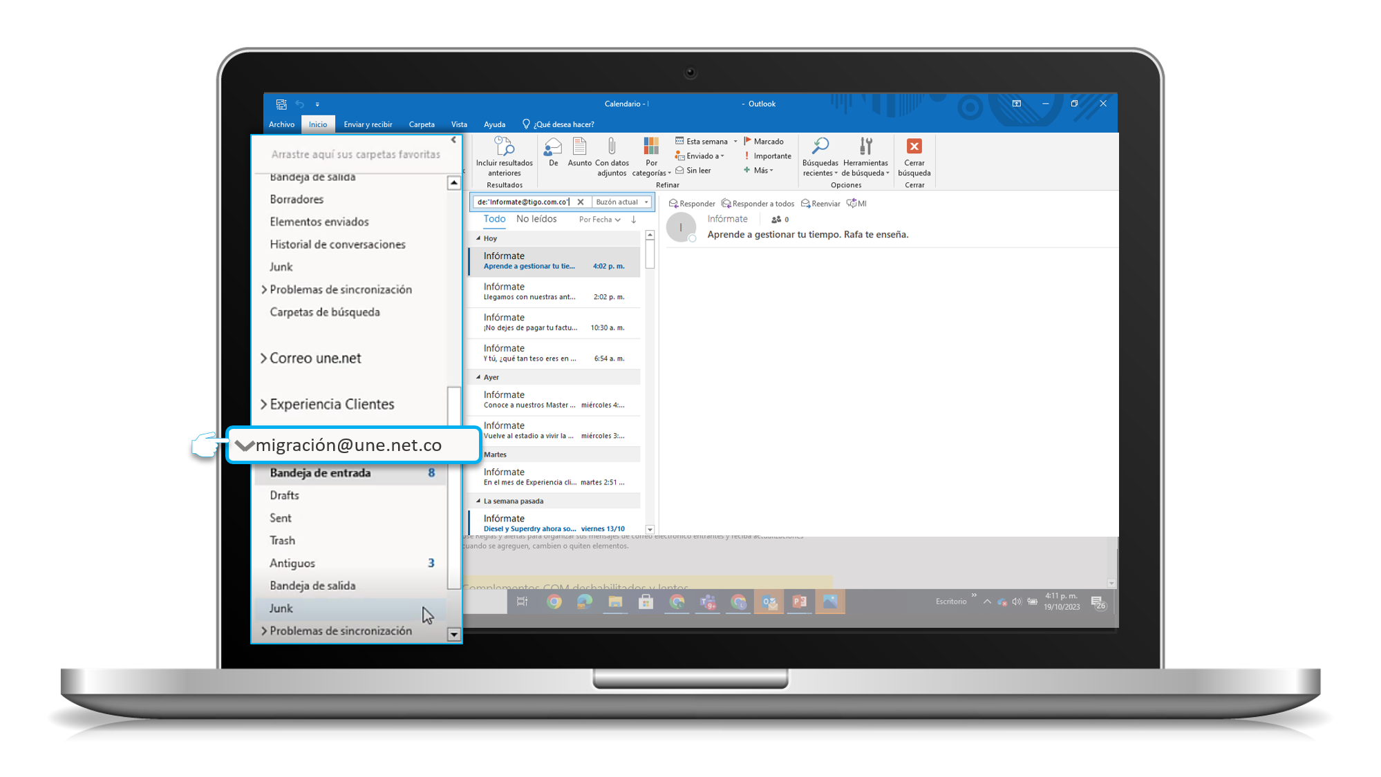aw-configuracion de la cuenta correo de tigo