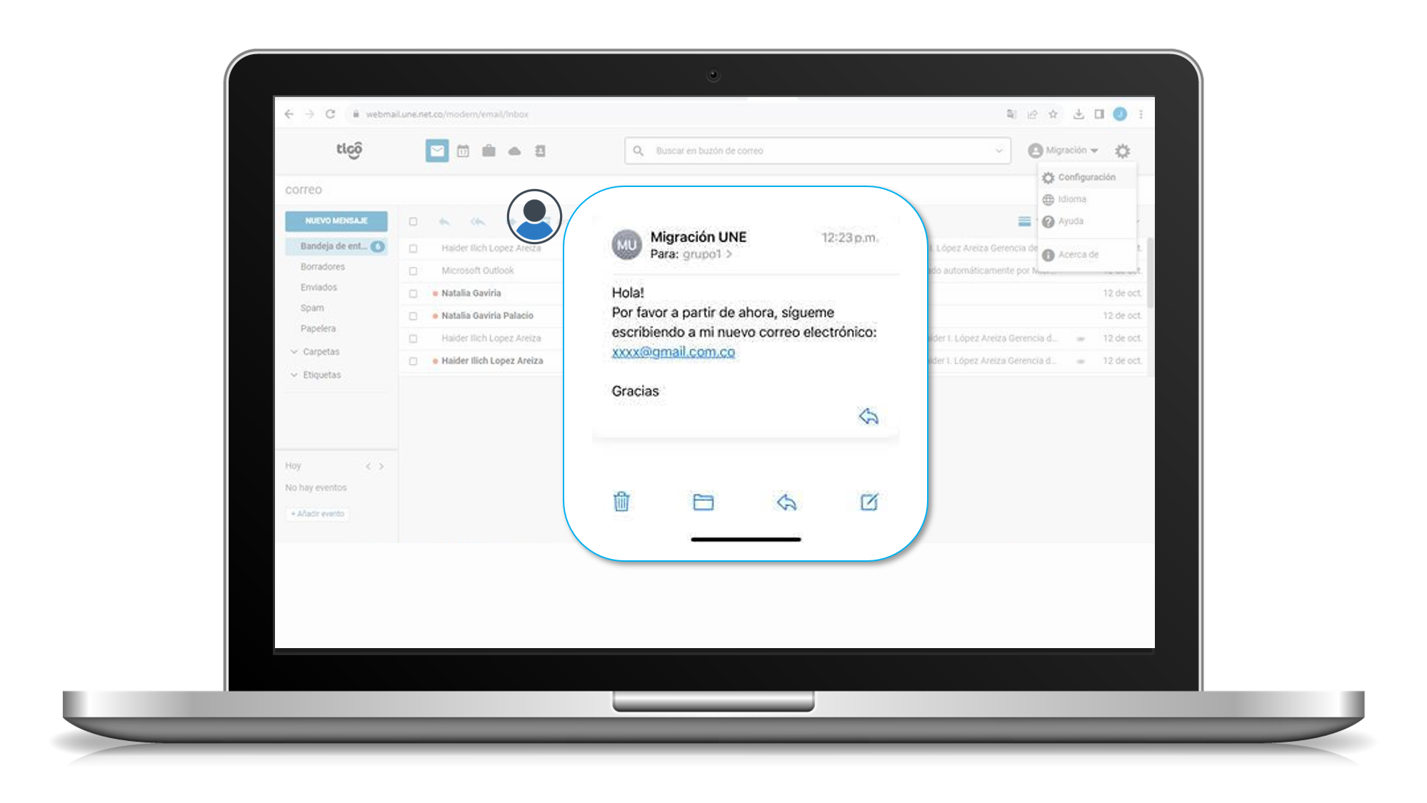 aw-configuracion cuentas correo electronico tigo