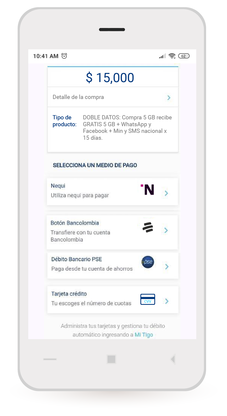 aw-comprar paquetes tigo medios de pago
