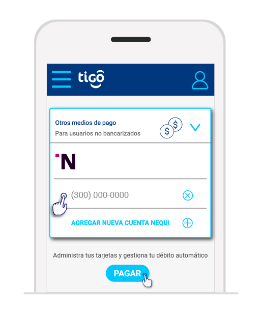aw-Recargar Tigo con Nequi Paso 4 Cuenta Nequi inscrita 