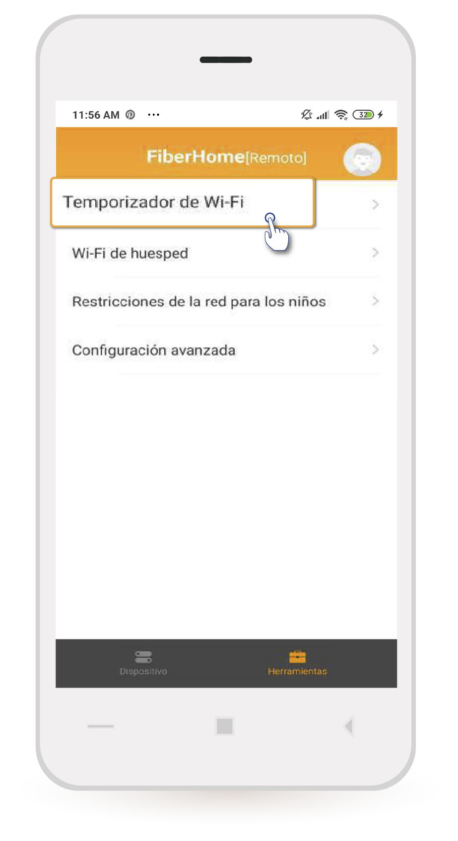 aw-cambiar horarios fiberhome