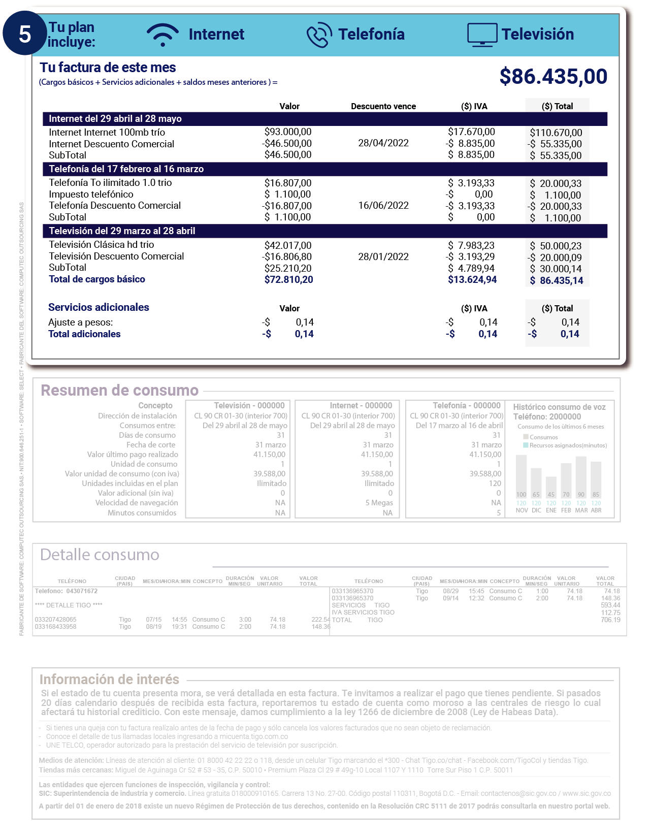 aw-detalles del consumo para pagar factura tigo
