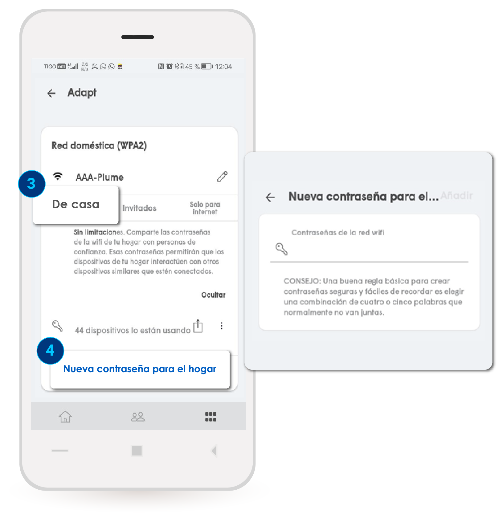 aw-cambiar contraseña wifi tigo app
