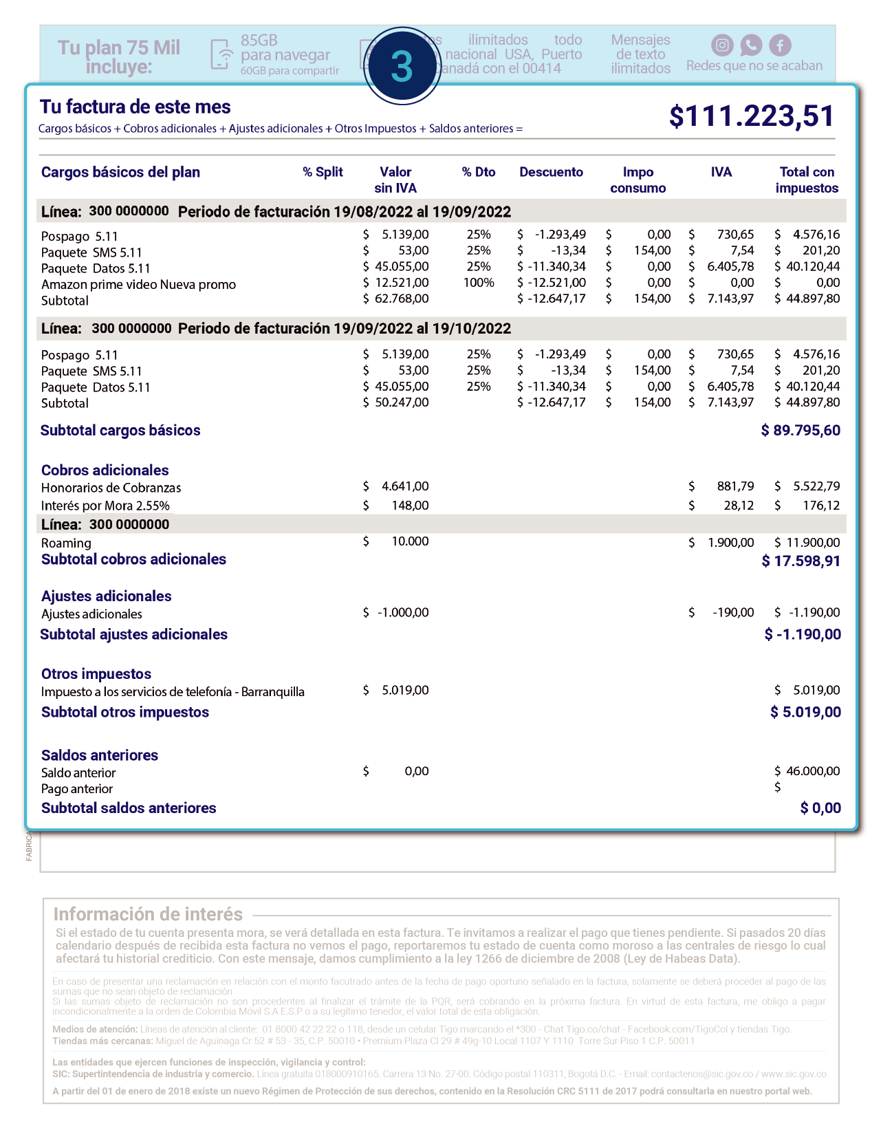 aw-factura con descuento servicios tigo movil