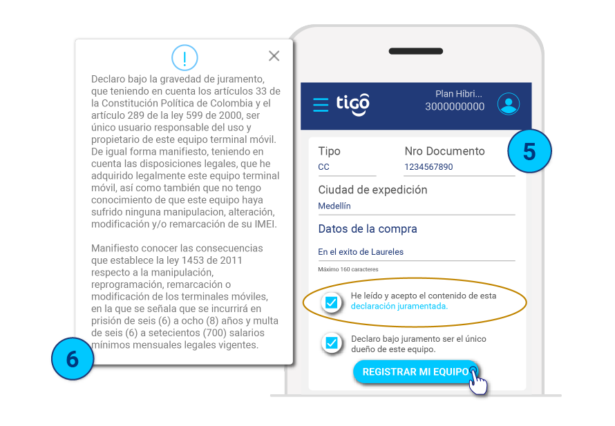 aw-informacion para registrar el celular