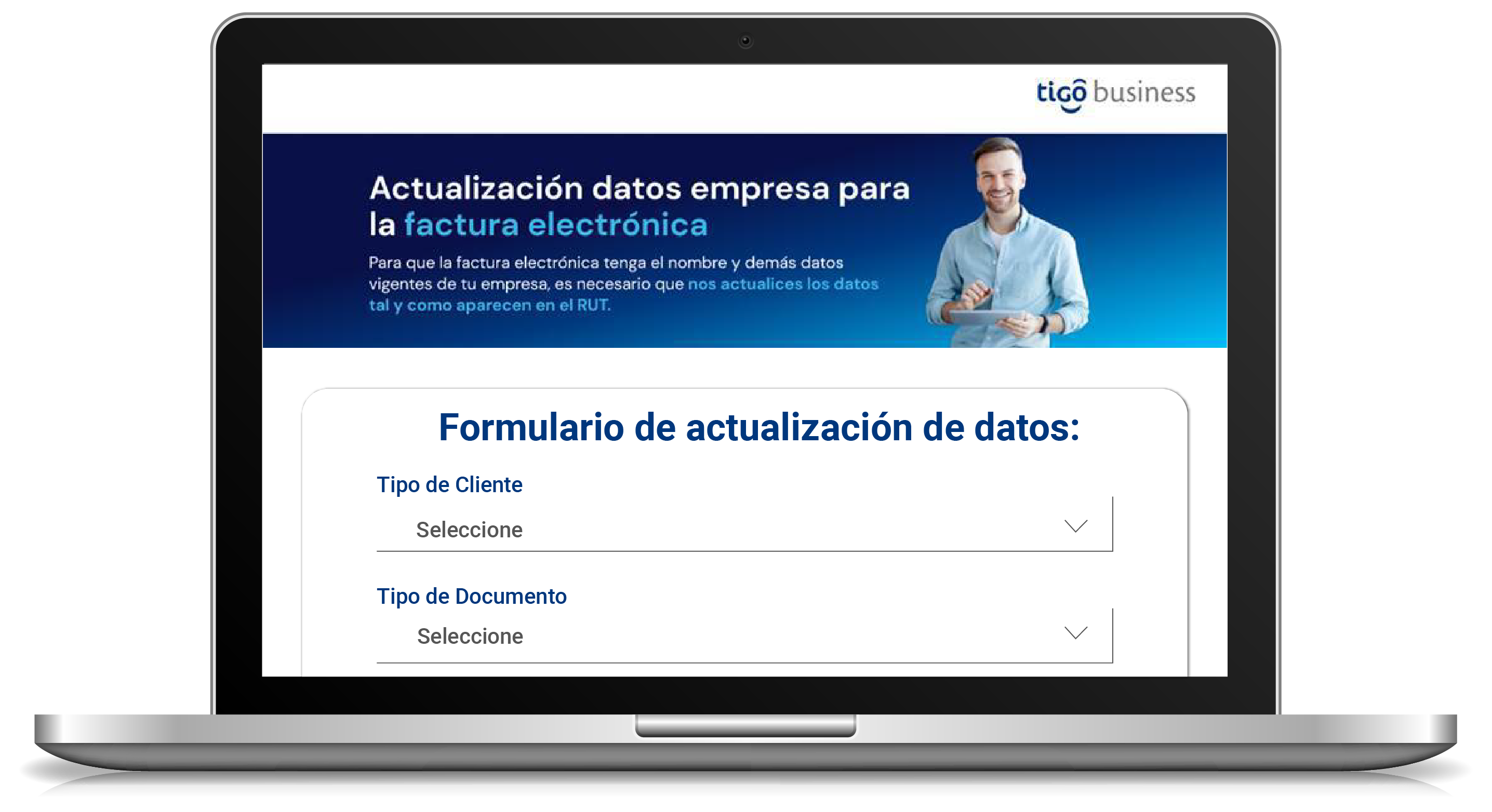 aw-formulario actualización de datos factura tigo empresas