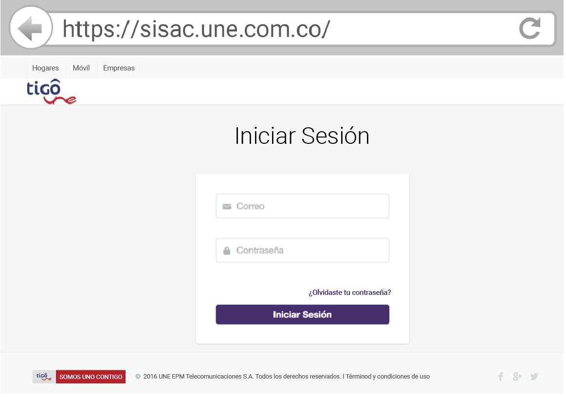 aw-actualizar datos del correo UNE