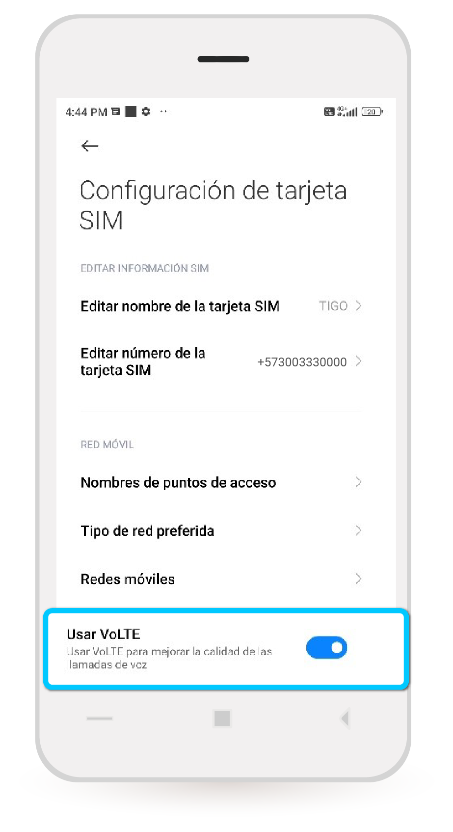 aw-configurar volte tigo 4g xiaomi