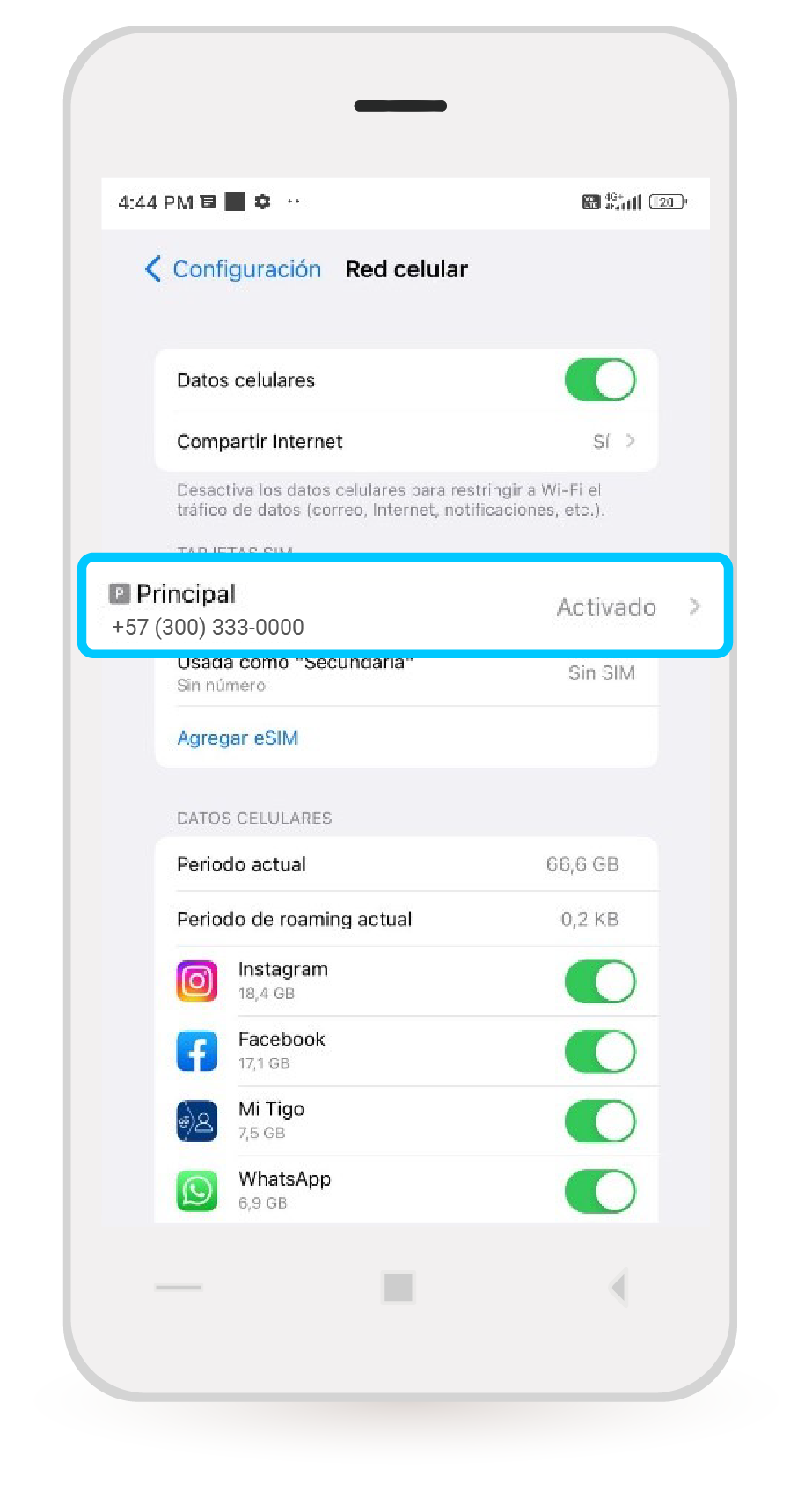 aw-opciones configuracion volte tigo iphone