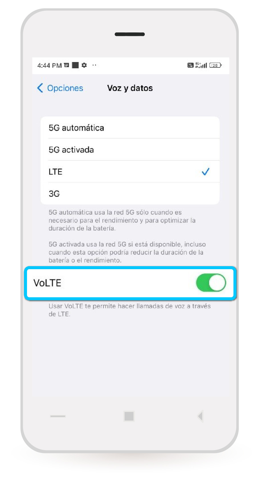 aw-ajustes llamadas volte tigo en iphone