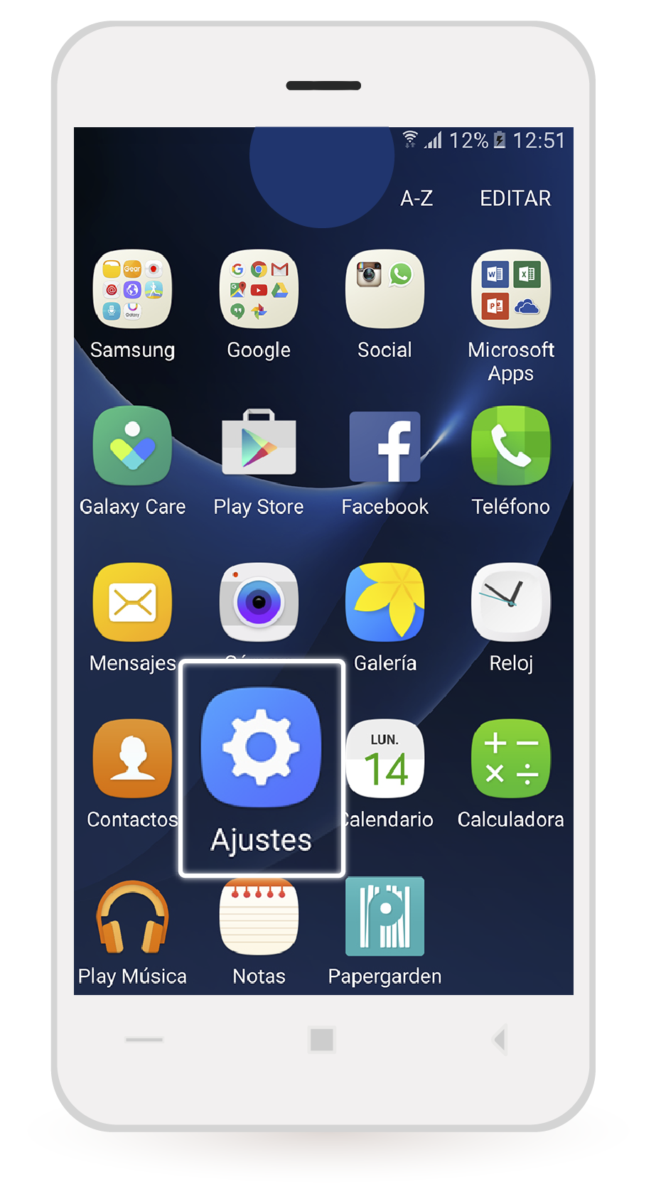 aw-ajustes esim tigo samsung