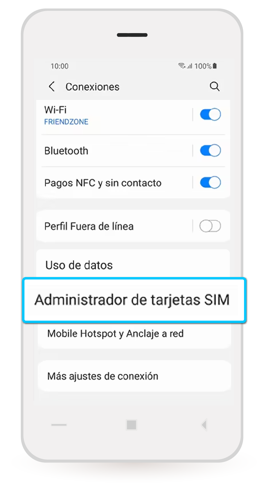 aw-administrador de tarjetas esim tigo samsung