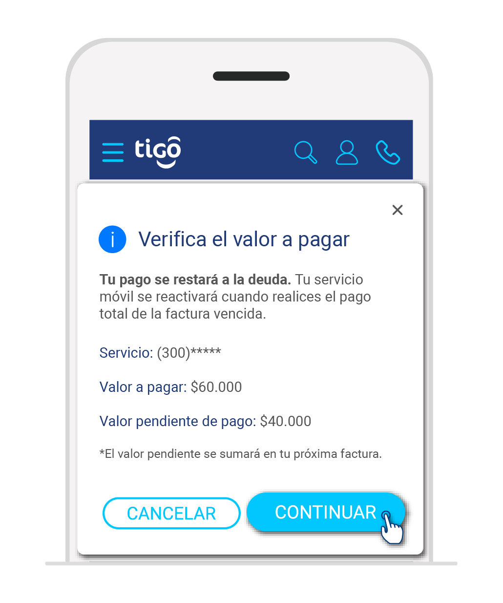 aw-abonar factura tigo movil